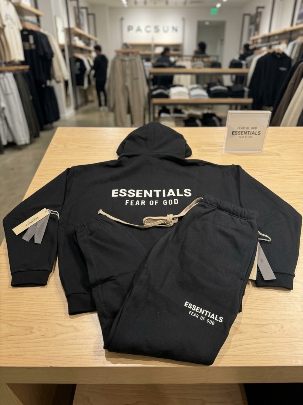 Fear of God ESSENTIALS Black Crewneck Sweater